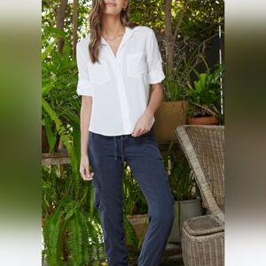 Bella Dahl Cargo Track Pants in Vintage Black - Size M